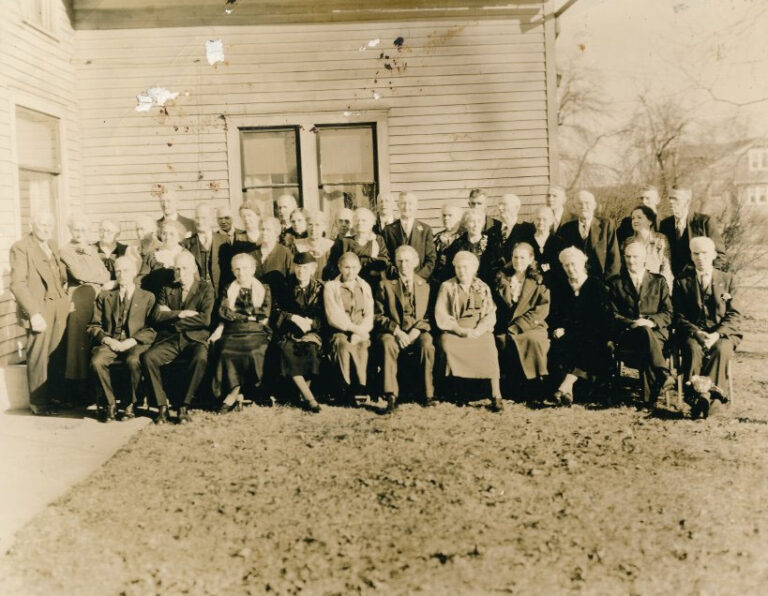 Group portrait of Grange Hall members, Darrowville, Ohio, ca. 1940