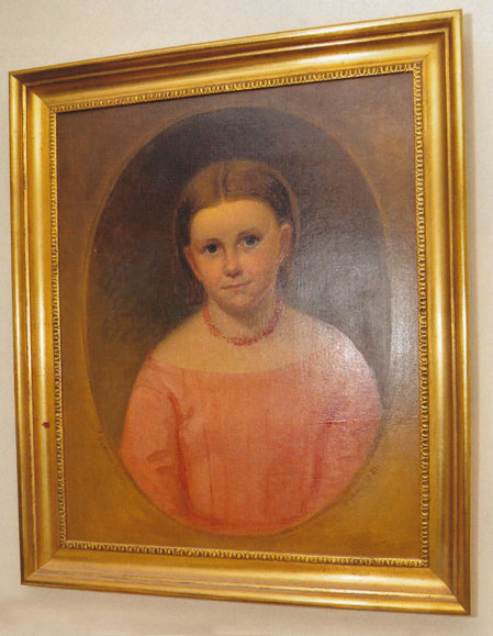 Painting of Lucy Baldwin as a child by J.O. Osborne, 1851
